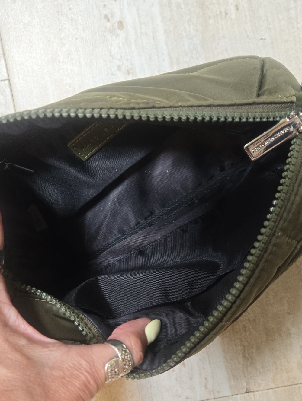 Marc New York Army Green Puffer Crossbody Bag - Picture 8 of 11